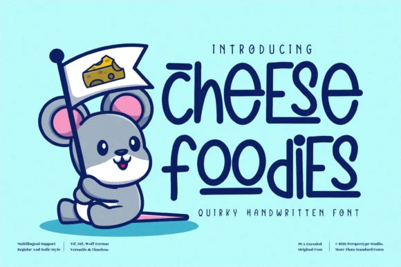 Cheese Foodies Font by Perspectype — Script Handwritten Font