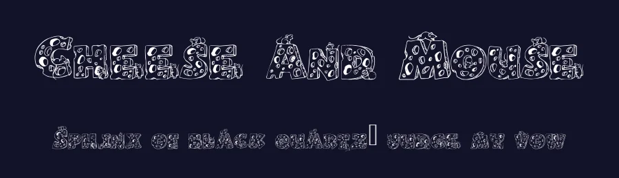 Cheese and Mouse by Chloe5972 — Decorative Font — thumbnail 2