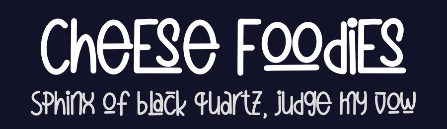 Cheese Foodies by Perspectype Studio - Letterena.com — Decorative Font — thumbnail 2