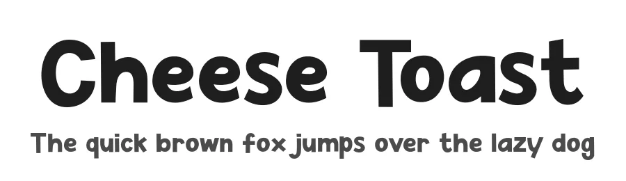 Cheese Toast by KhurasanΒ β Decorative Font