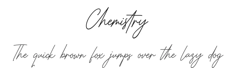 Chemistry by Heinzel Std β Script Handwritten Font