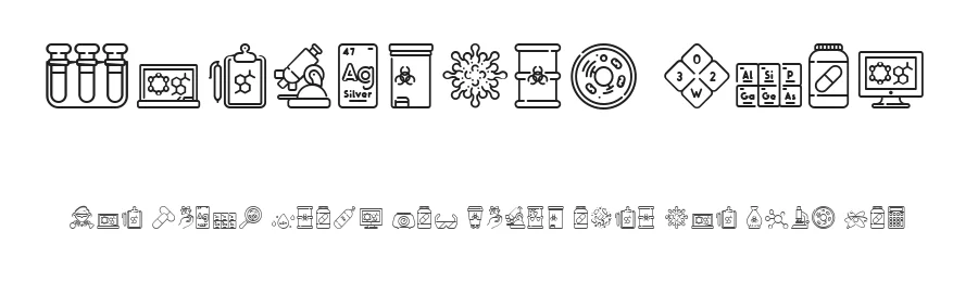 Chemistry Icon by lhiamp Philip — Dingbats Font
