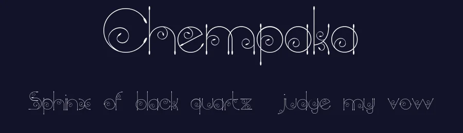 Chempaka by Cenz Qobbal — Decorative Font — thumbnail 2
