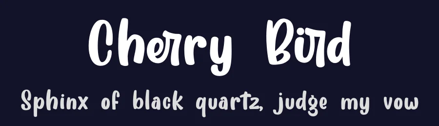 Cherry Bird by Rochart Studio — Decorative Font — thumbnail 2