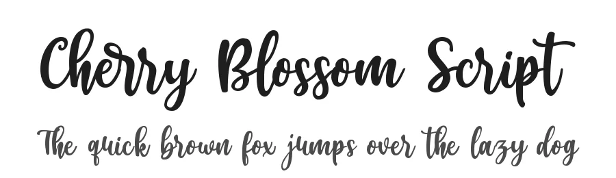 Cherry Blossom Script