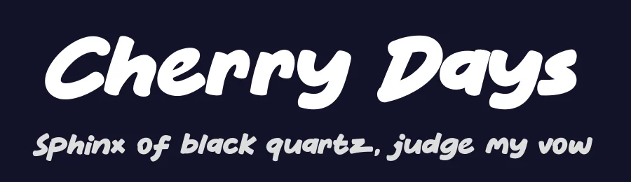 Cherry Days by Khurasan — Decorative Font — thumbnail 2