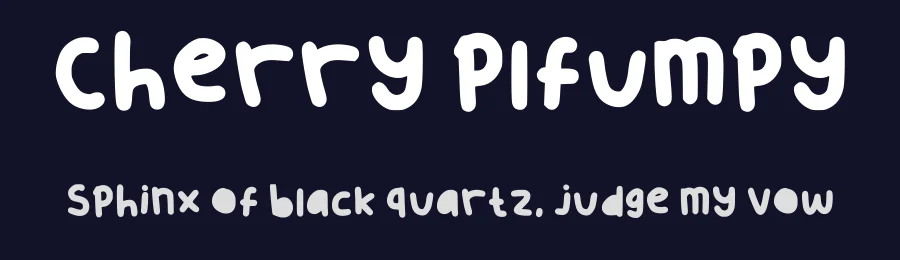 Cherry plfumpy by kimwinnie — Script Handwritten Font — thumbnail 2