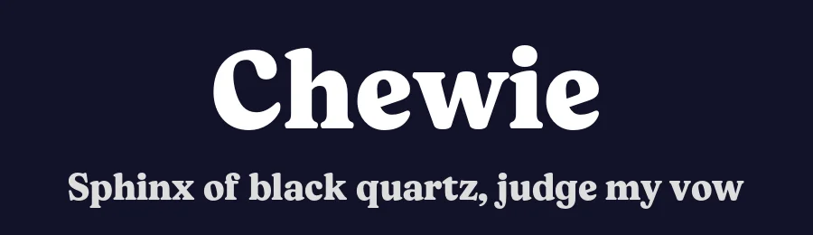 Chewie by Font People — Serif Font — thumbnail 2