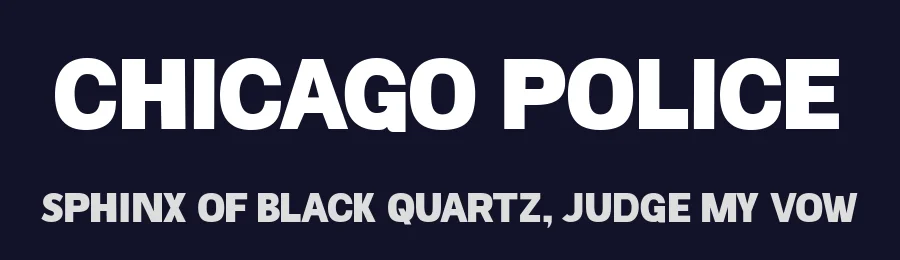 Chicago Police by Fontmonger — Sans Serif Font — thumbnail 2