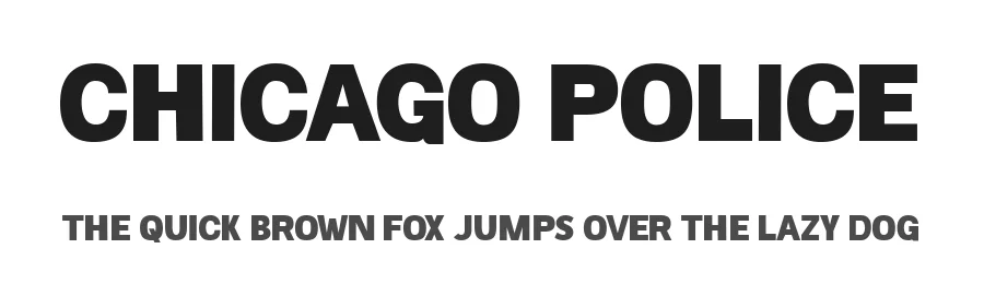 Chicago Police by Fontmonger — Sans Serif Font