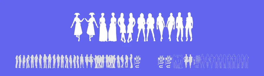 Chicas y Mujeres by Manuel Lage — Dingbats Font — thumbnail 3