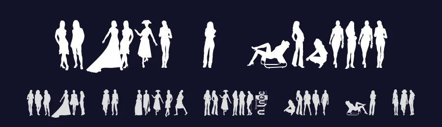 Chicas y Mujeres by Manuel Lage — Dingbats Font — thumbnail 2