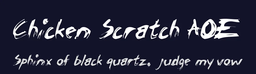 Chicken Scratch AOE by Astigmatic One Eye Typographic Institute — Script Handwritten Font — thumbnail 2