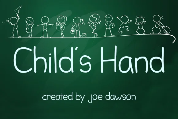 Child's Hand Font by Joe Dawson — Script Handwritten Font