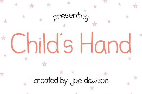 Child's Hand Font by Joe Dawson — Script Handwritten Font — thumbnail 3