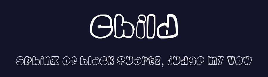 Child by Gustavo Lucero — Decorative Font — thumbnail 2