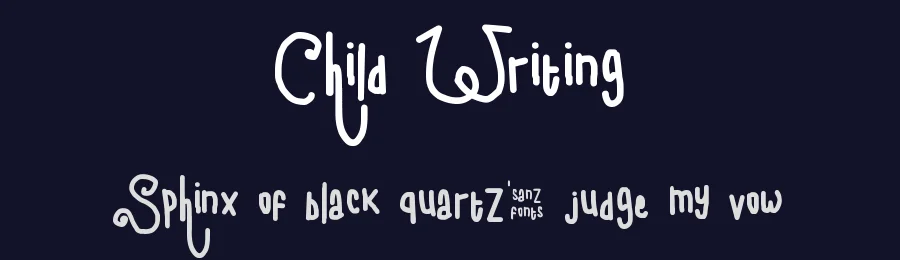 Child Writing by 'Sanz Font — Script Handwritten Font — thumbnail 2