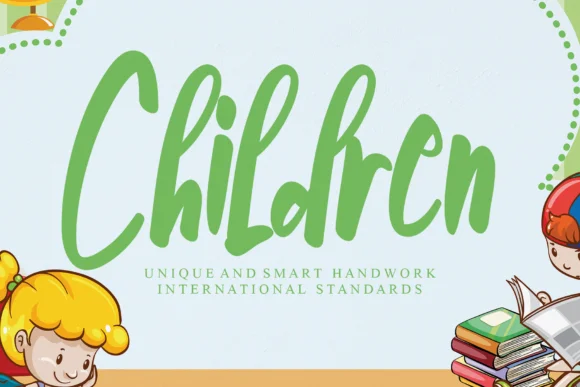 Children Font by Misterletter.co by Misterletter.co — Script Handwritten Font