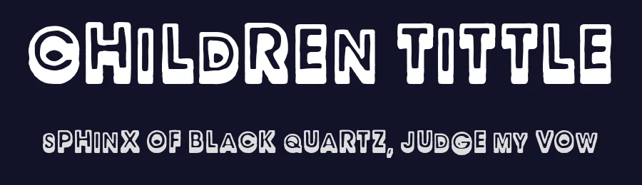 Children Tittle by Woodcutter — Decorative Font — thumbnail 2