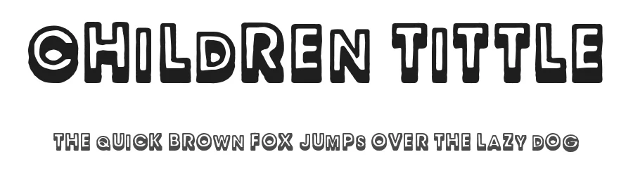 Children Tittle by Woodcutter — Decorative Font