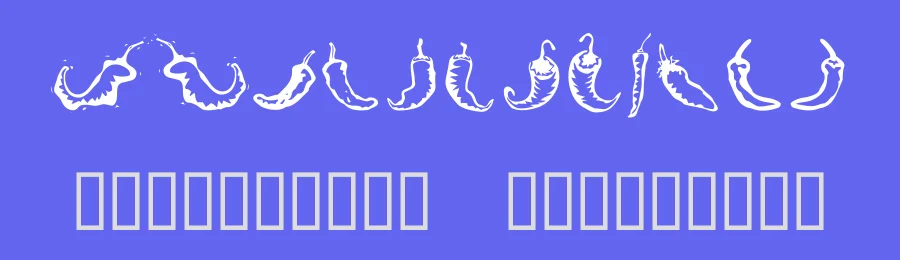 Chili Pepper Dingbats by Dixie's Delights — Dingbats Font — thumbnail 3