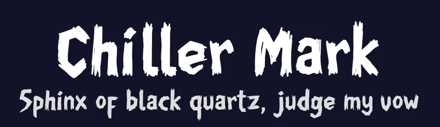 Chiller Mark by Denustudios — Decorative Font — thumbnail 2