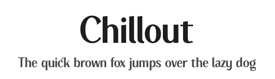 Chillout by Kong Font β Sans Serif Font