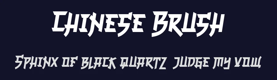 Chinese Brush by Vladimir Nikolic — Decorative Font — thumbnail 2