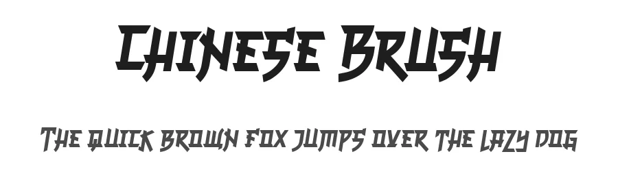 Chinese Brush by Vladimir Nikolic — Decorative Font