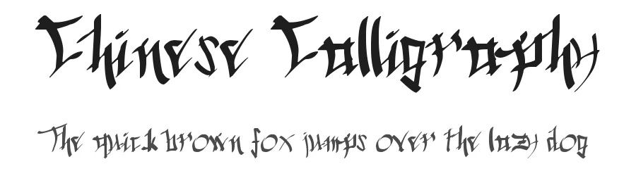 Chinese Calligraphy by Jessie — Decorative Font