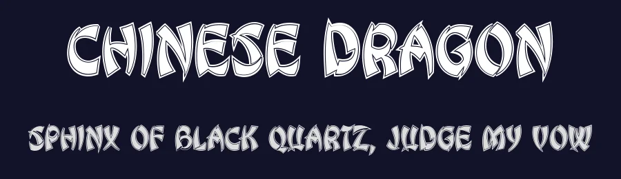 Chinese Dragon by Vladimir Nikolic — Decorative Font — thumbnail 2