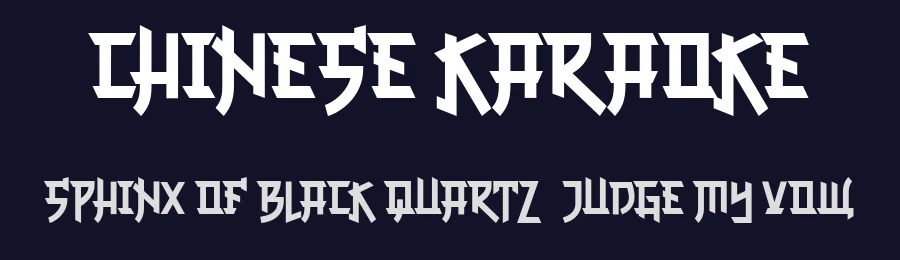 Chinese Karaoke by Vladimir Nikolic — Decorative Font — thumbnail 2