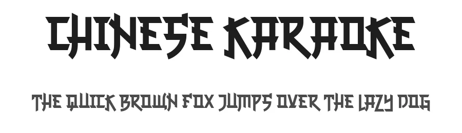Chinese Karaoke by Vladimir Nikolic β Decorative Font