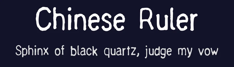 Chinese Ruler by Tension Type — Decorative Font — thumbnail 2
