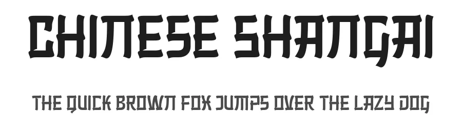 Chinese Shangai by Nirmana Visual — Decorative Font