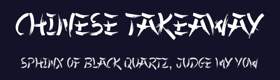 Chinese Takeaway by JSH creates — Decorative Font — thumbnail 2