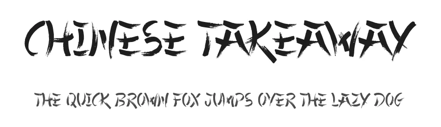 Chinese Takeaway by JSH creates — Decorative Font