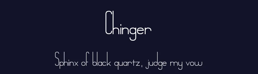 Chinger by Bud White — Sans Serif Font — thumbnail 2