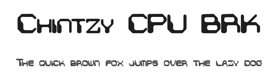 Chintzy CPU BRK by Ænigma — Display Font