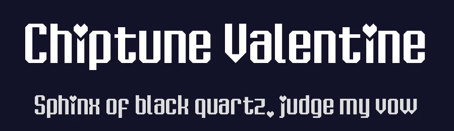 Chiptune Valentine by Chequered Ink — Sans Serif Font — thumbnail 2