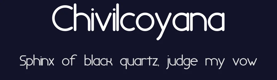 Chivilcoyana by Juan Ignacio Felice — Sans Serif Font — thumbnail 2