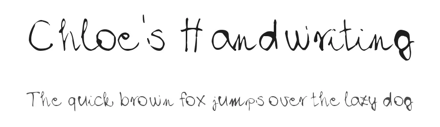 Chloe's Handwriting by Chloe β Script Handwritten Font