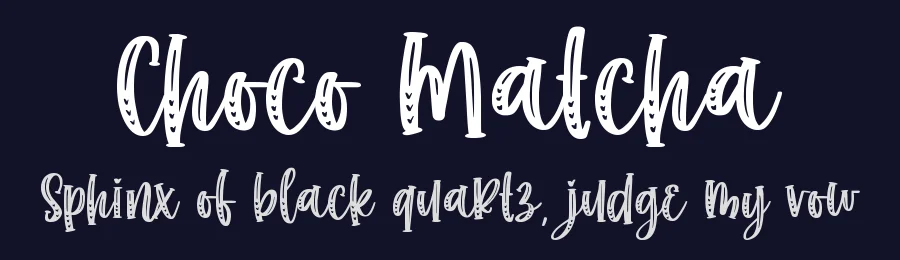 Choco Matcha by Abo Daniel Studio — Decorative Font — thumbnail 2
