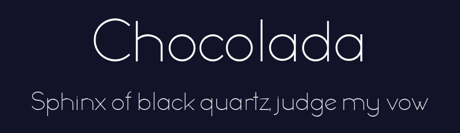 Chocolada by Vladimir Nikolic — Sans Serif Font — thumbnail 2