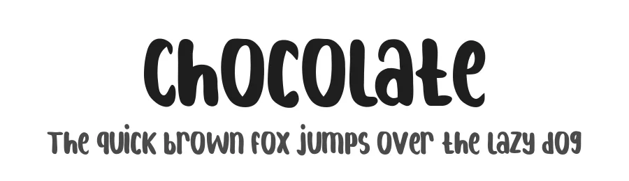 Chocolate by share font — Decorative Font