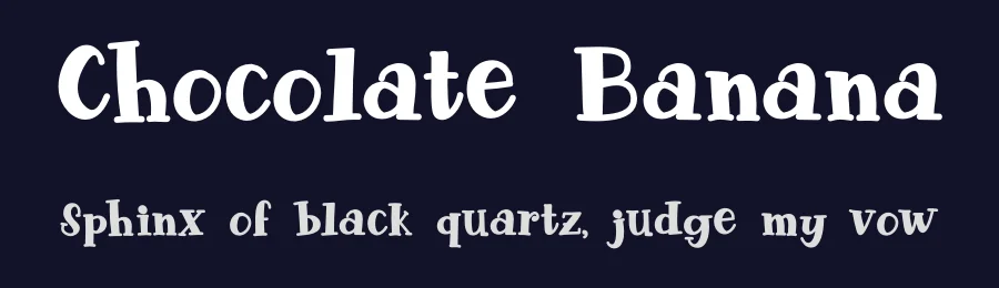 Chocolate Banana by Rochart Studio — Decorative Font — thumbnail 2