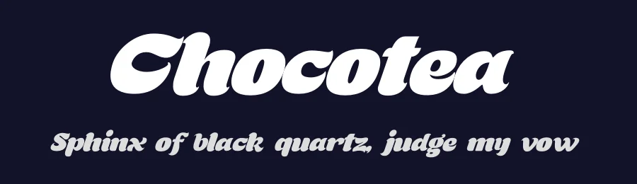 Chocotea by Mocha Frappuccino — Decorative Font — thumbnail 2