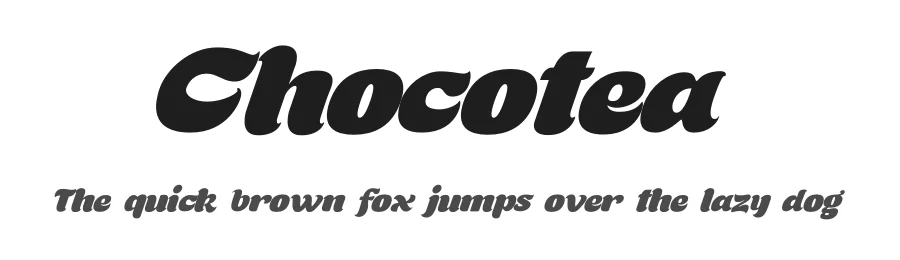 Chocotea by Mocha Frappuccino — Decorative Font