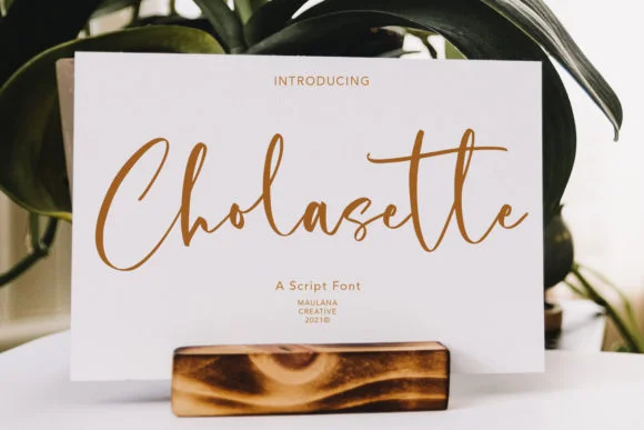 Cholasette Script Font by Maulana Creative — Script Handwritten Font