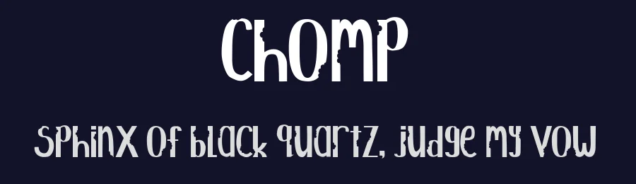Chomp by Melissa Campbell — Decorative Font — thumbnail 2